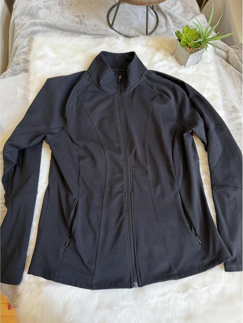 Danskin Women's Black Full-Zip Athletic Jacket Size L